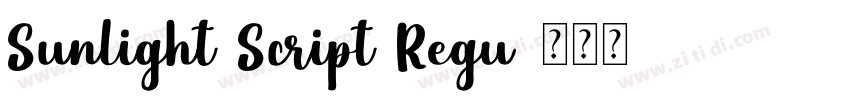 Sunlight Script Regu字体转换